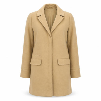 Womens UK Size 4 Topshop Beige Overcoat