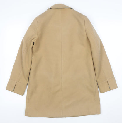 Womens UK Size 4 Topshop Beige Overcoat