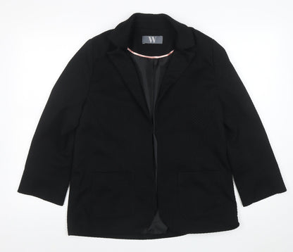 BHS Women Black Blazer Jacket Size 16 Classic Workwear