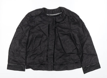 Womens UK Size 8 Jaeger Black Basic Jacket