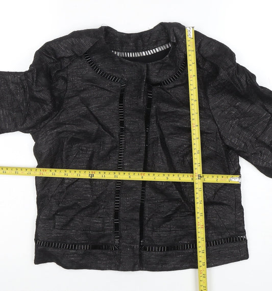 Womens UK Size 8 Jaeger Black Basic Jacket