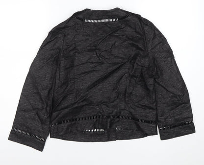 Womens UK Size 8 Jaeger Black Basic Jacket