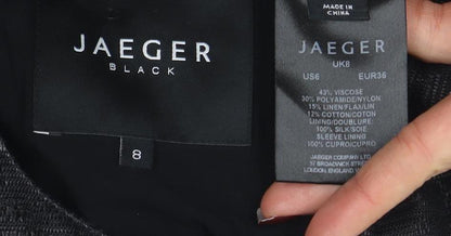 Womens UK Size 8 Jaeger Black Basic Jacket
