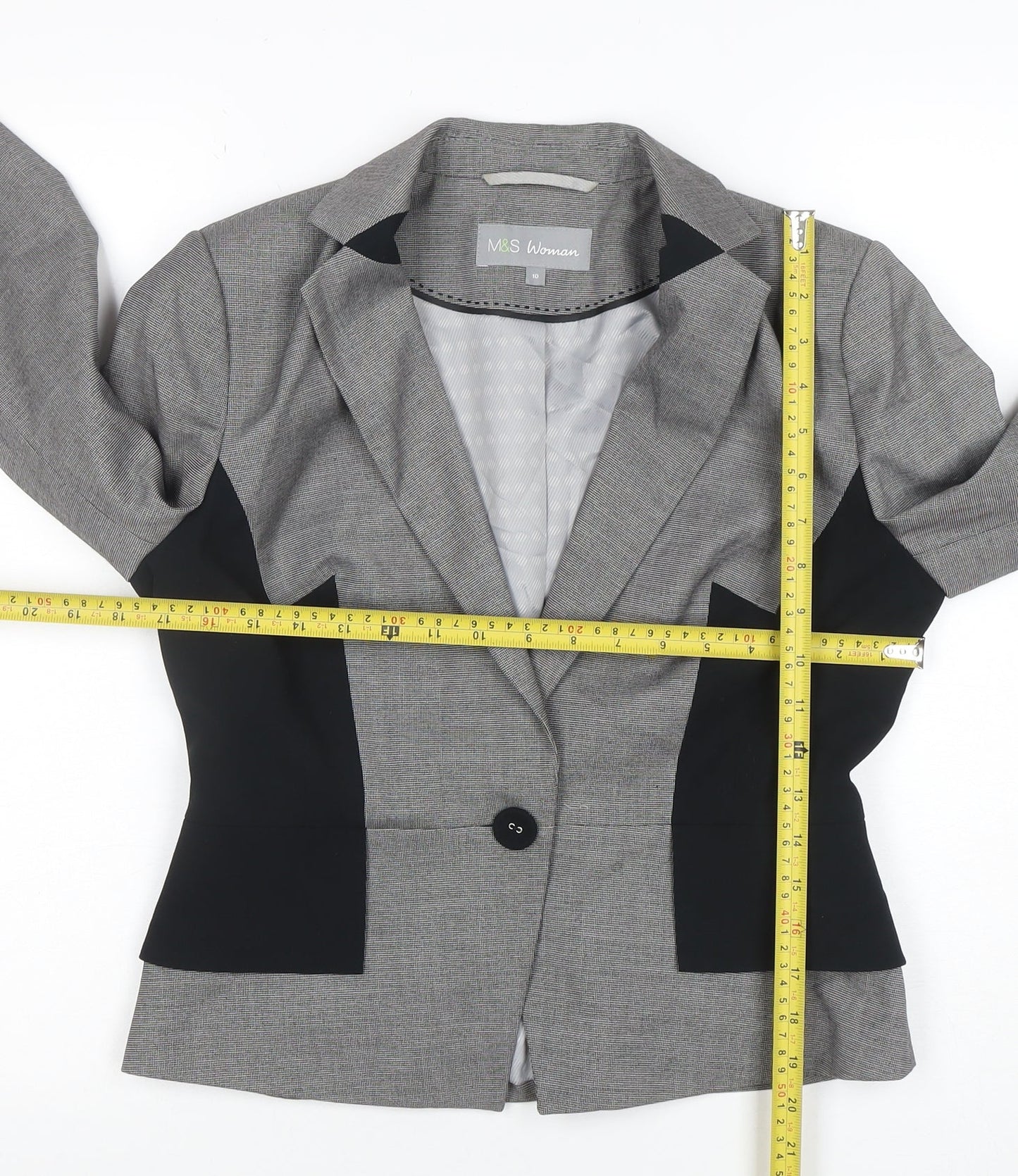 Womens UK Size 10 Marks and Spencer Regular Grey Blazer