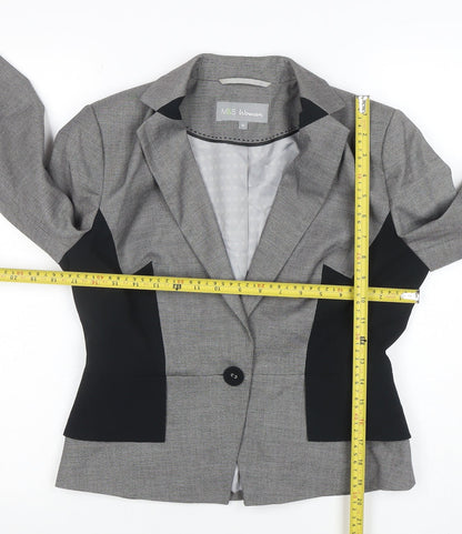 Womens UK Size 10 Marks and Spencer Regular Grey Blazer