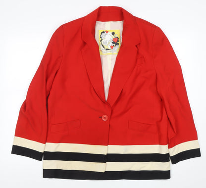 Womens UK Size 16 Cache D'or Regular Red Blazer