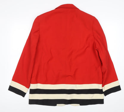 Womens UK Size 16 Cache D'or Regular Red Blazer