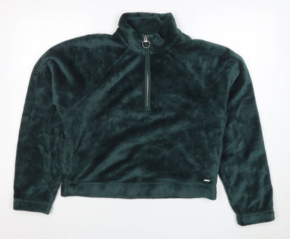 Womens UK Size M Hollister Green Pullover Sweatshirt