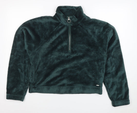 Womens UK Size M Hollister Green Pullover Sweatshirt