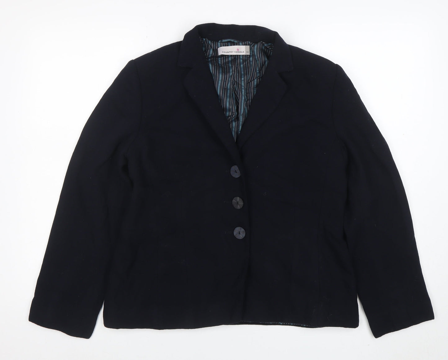 Womens UK Size 16 Country Casuals Regular Black Blazer