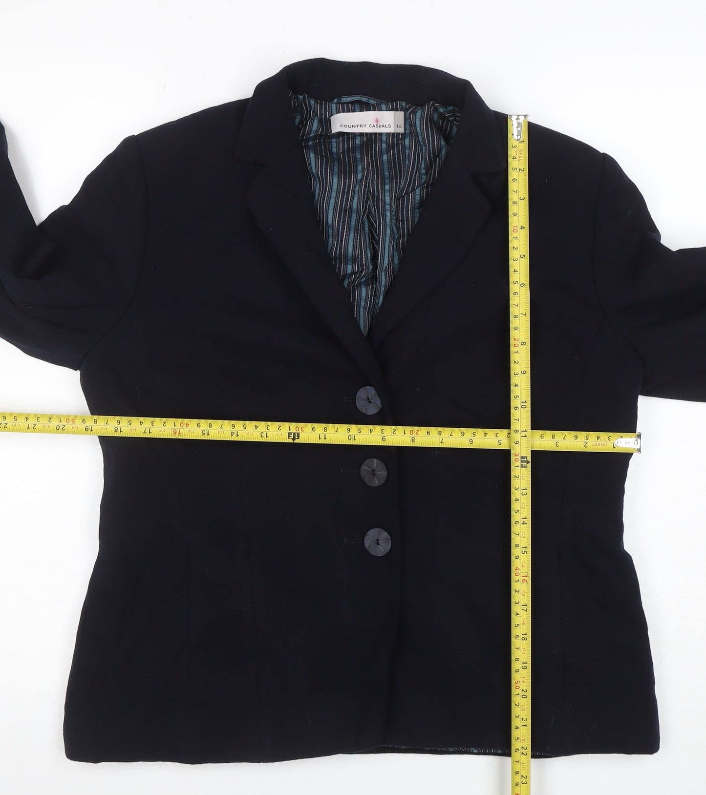 Womens UK Size 16 Country Casuals Regular Black Blazer