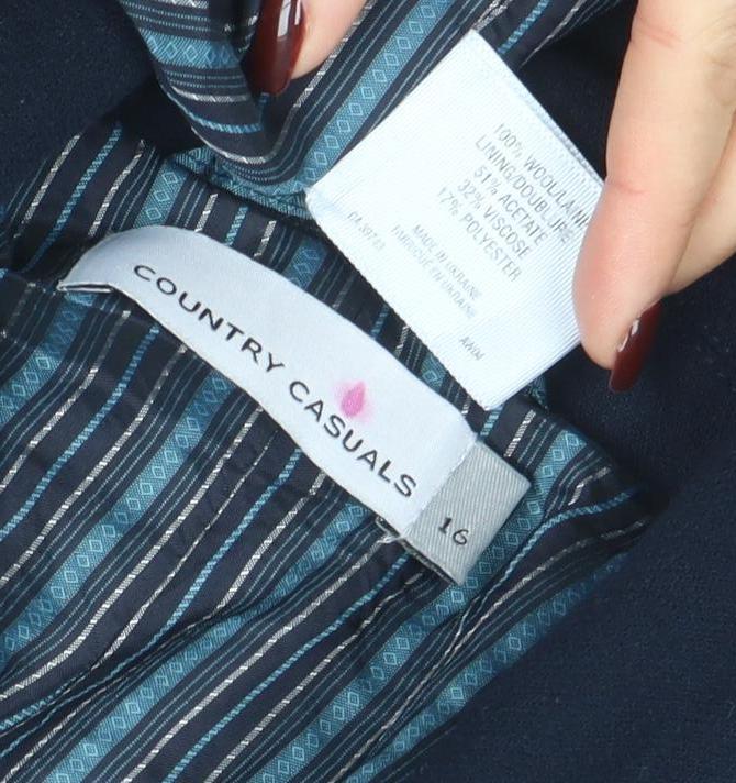 Womens UK Size 16 Country Casuals Regular Black Blazer