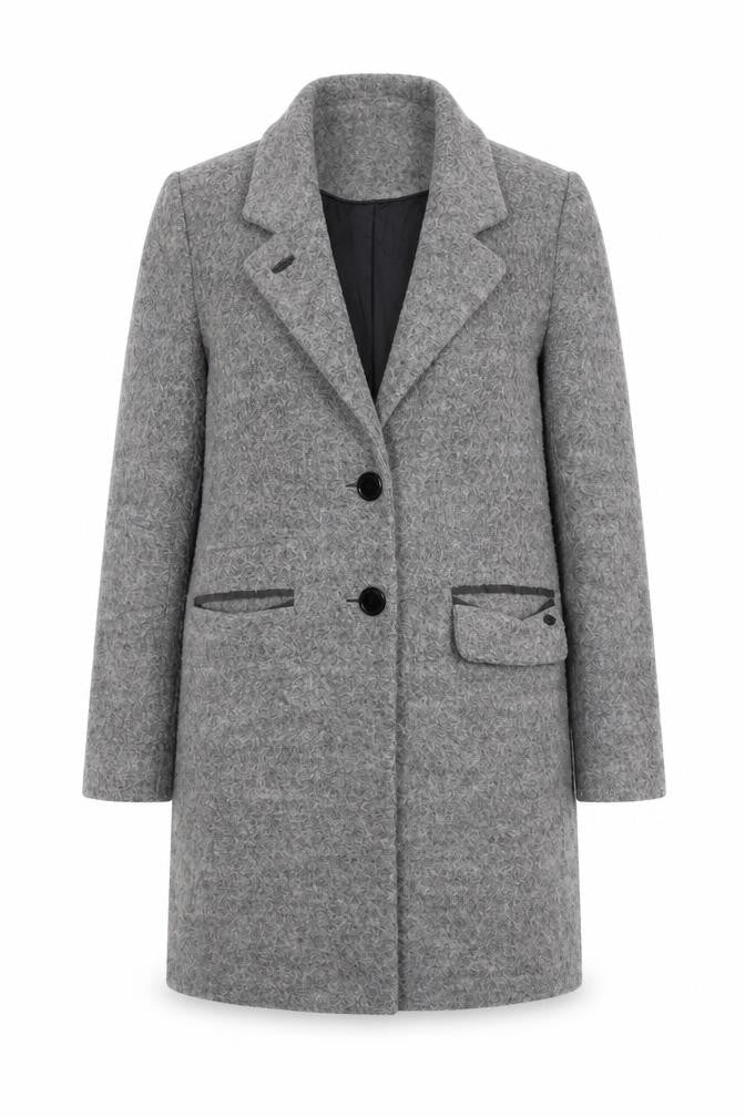Womens UK Size S Silver Creek Grey Overcoat
