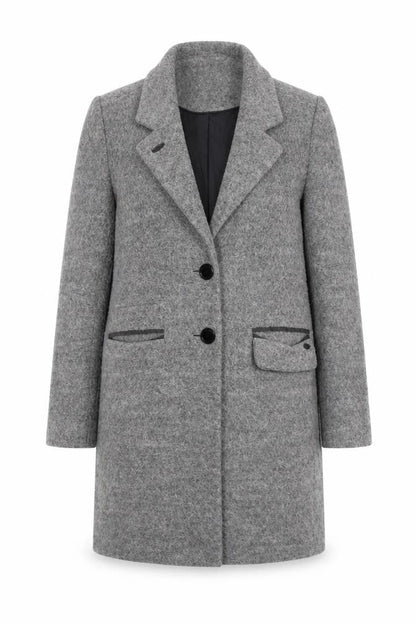 Womens UK Size S Silver Creek Grey Overcoat