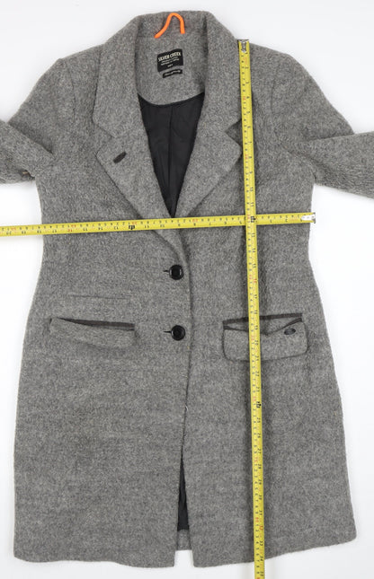 Womens UK Size S Silver Creek Grey Overcoat
