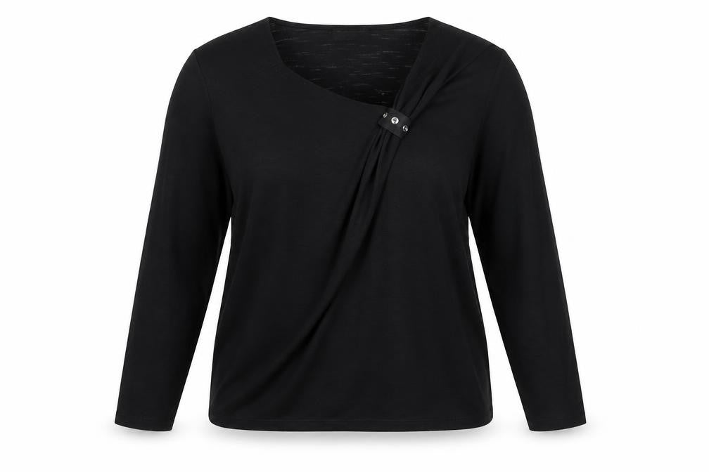 Womens UK Size 14 Cordelia St Black Wrap Blouse