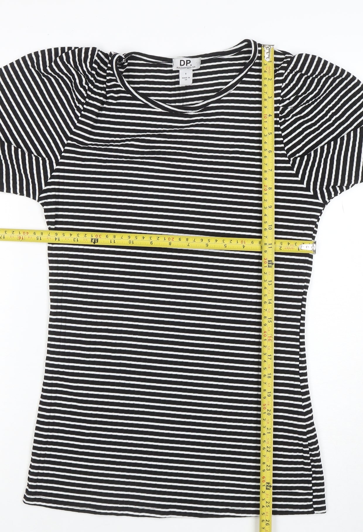 Womens UK Size S Dorothy Perkins Black Basic T-Shirt