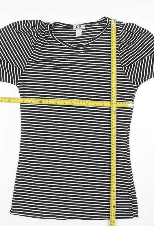 Womens UK Size S Dorothy Perkins Black Basic T-Shirt