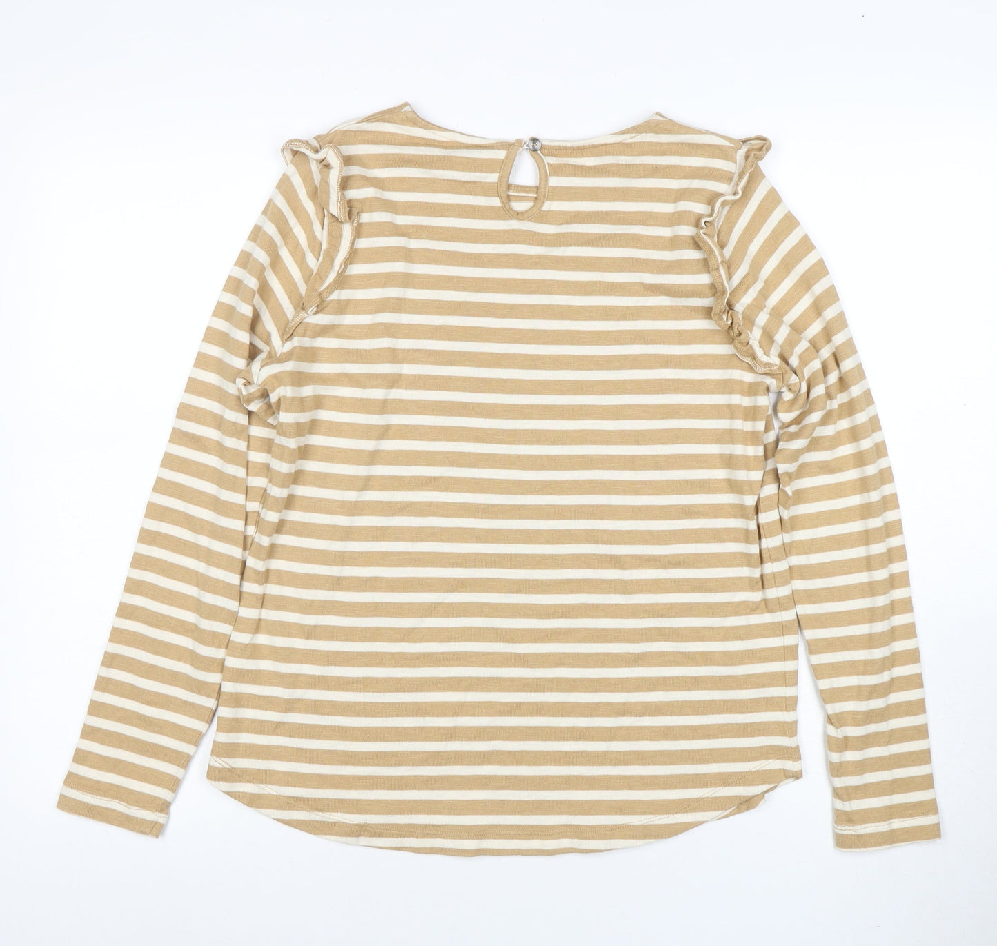 Womens UK Size 12 AND/OR Beige Basic T-Shirt