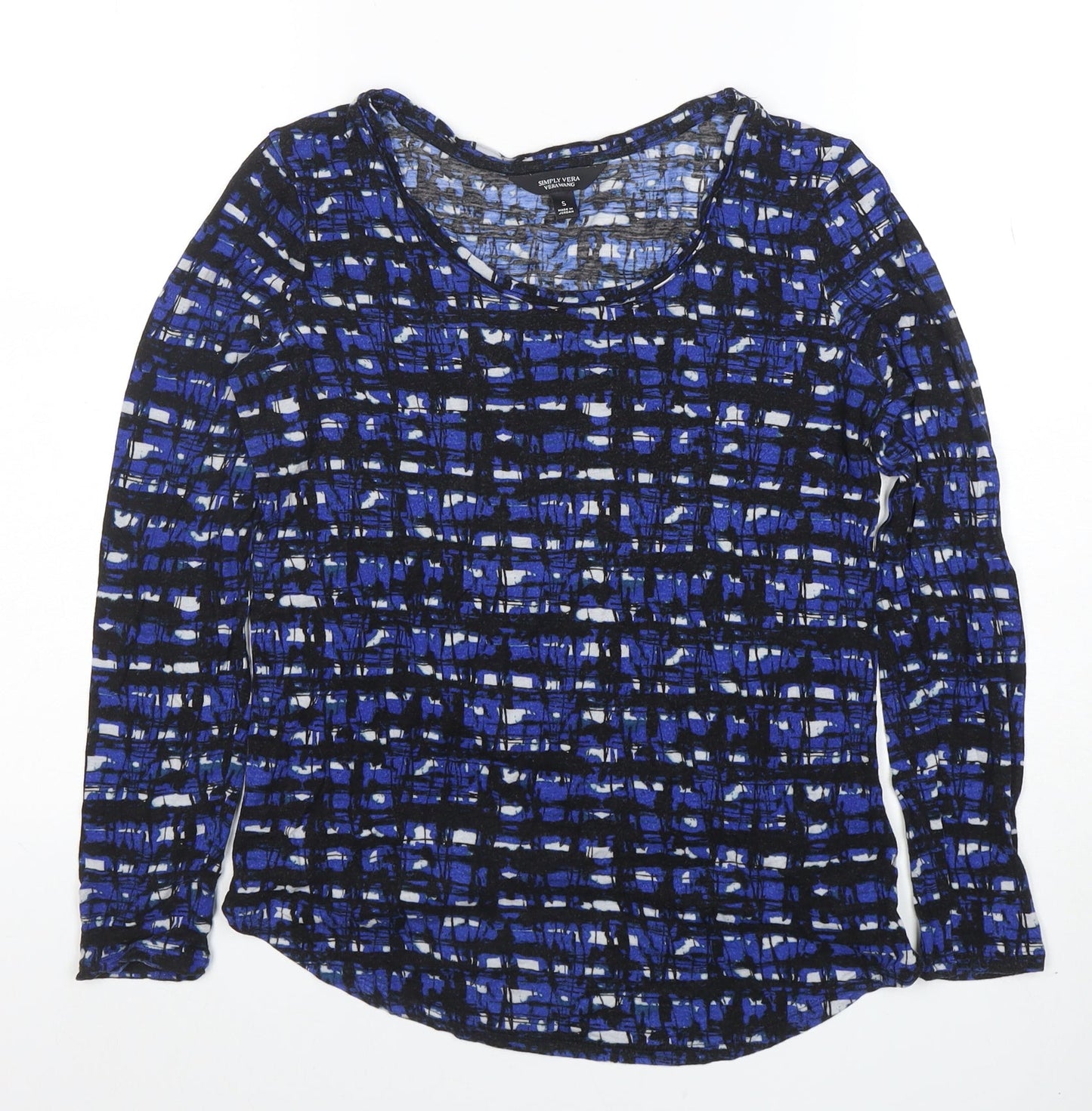 Womens UK Size S Simply Vera Vera Wang Blue Jersey T-Shirt