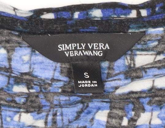 Womens UK Size S Simply Vera Vera Wang Blue Jersey T-Shirt