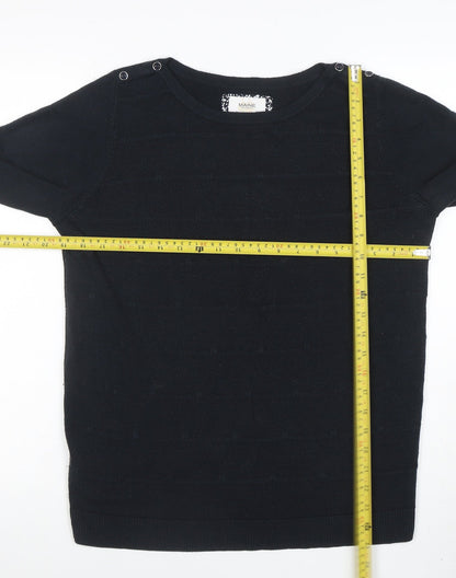 Womens UK Size 14 Maine New England Black Basic Blouse