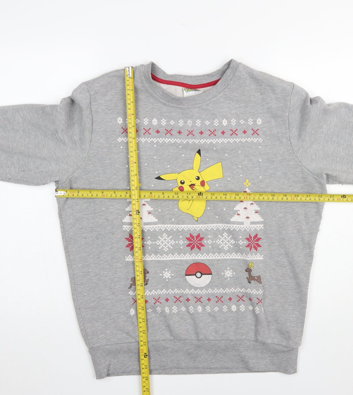 Womens UK Size L Pokémon Grey Pullover Sweatshirt