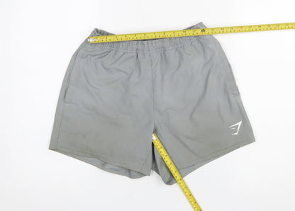 Gymshark Womens Grey XS Athletic Running Shorts Quick Dry Polyester