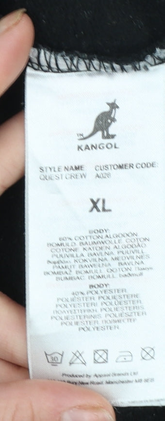 Mens UK Size XL Kangol Black Pullover Sweatshirt