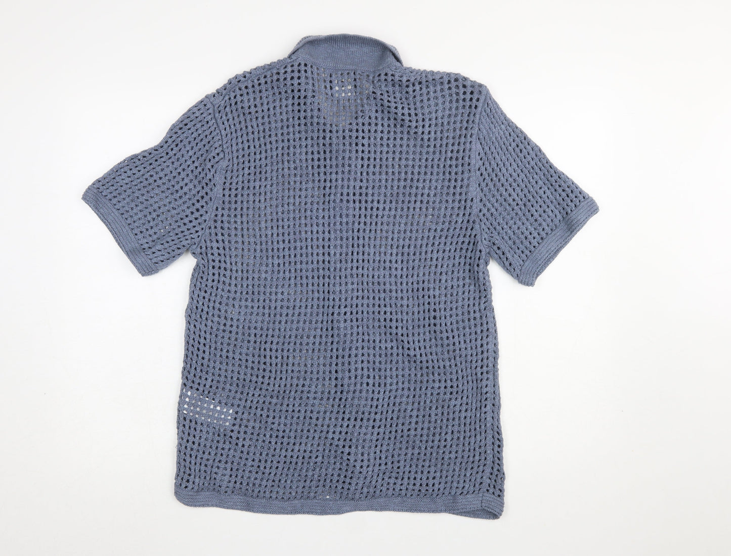 Mens UK Size L Abercrombie & Fitch Blue Cardigan Jumper