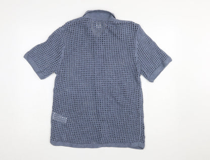 Mens UK Size L Abercrombie & Fitch Blue Cardigan Jumper