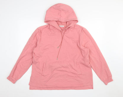 Womens UK Size L Damart Pink Pullover Hoodie