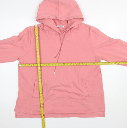 Womens UK Size L Damart Pink Pullover Hoodie