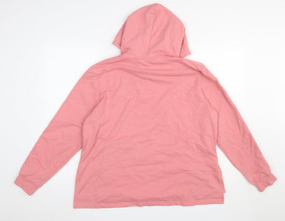 Womens UK Size L Damart Pink Pullover Hoodie