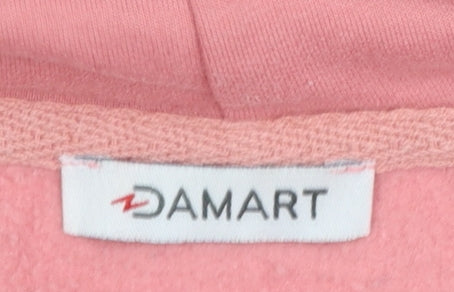 Womens UK Size L Damart Pink Pullover Hoodie