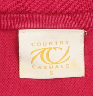 Womens UK Size S Country Casuals Red Cardigan Jumper