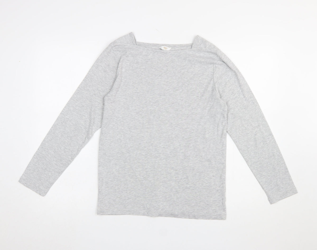 Womens UK Size 14 Cotton Traders Grey Basic T-Shirt