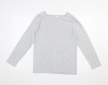 Womens UK Size 14 Cotton Traders Grey Basic T-Shirt