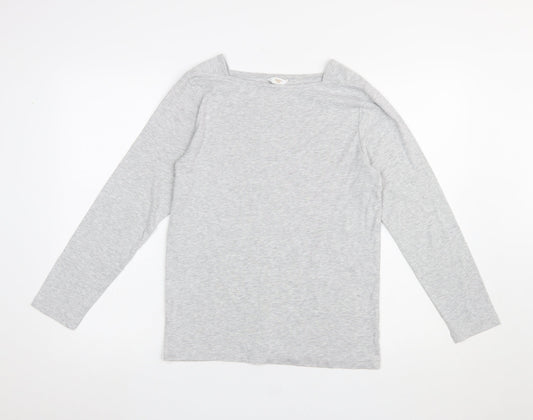 Womens UK Size 14 Cotton Traders Grey Basic T-Shirt