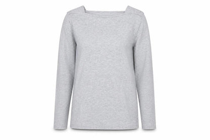 Womens UK Size 14 Cotton Traders Grey Basic T-Shirt