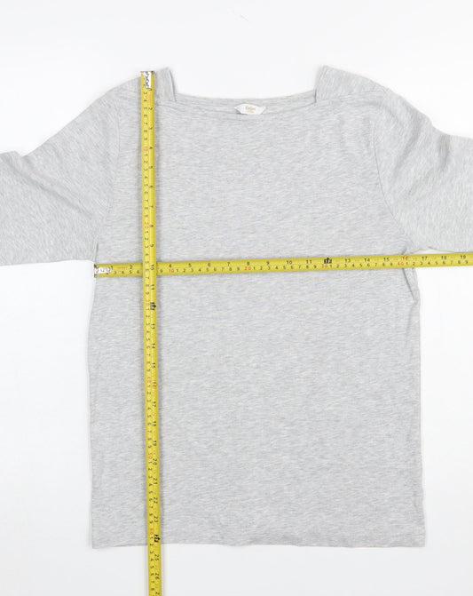 Womens UK Size 14 Cotton Traders Grey Basic T-Shirt