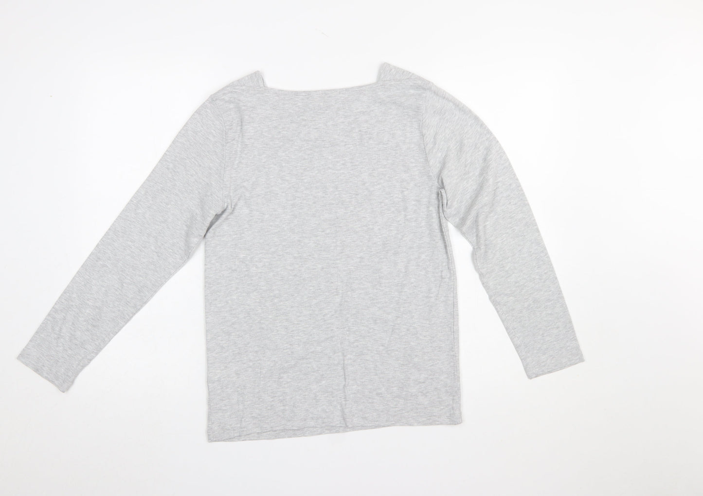 Womens UK Size 14 Cotton Traders Grey Basic T-Shirt
