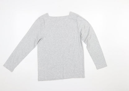 Womens UK Size 14 Cotton Traders Grey Basic T-Shirt