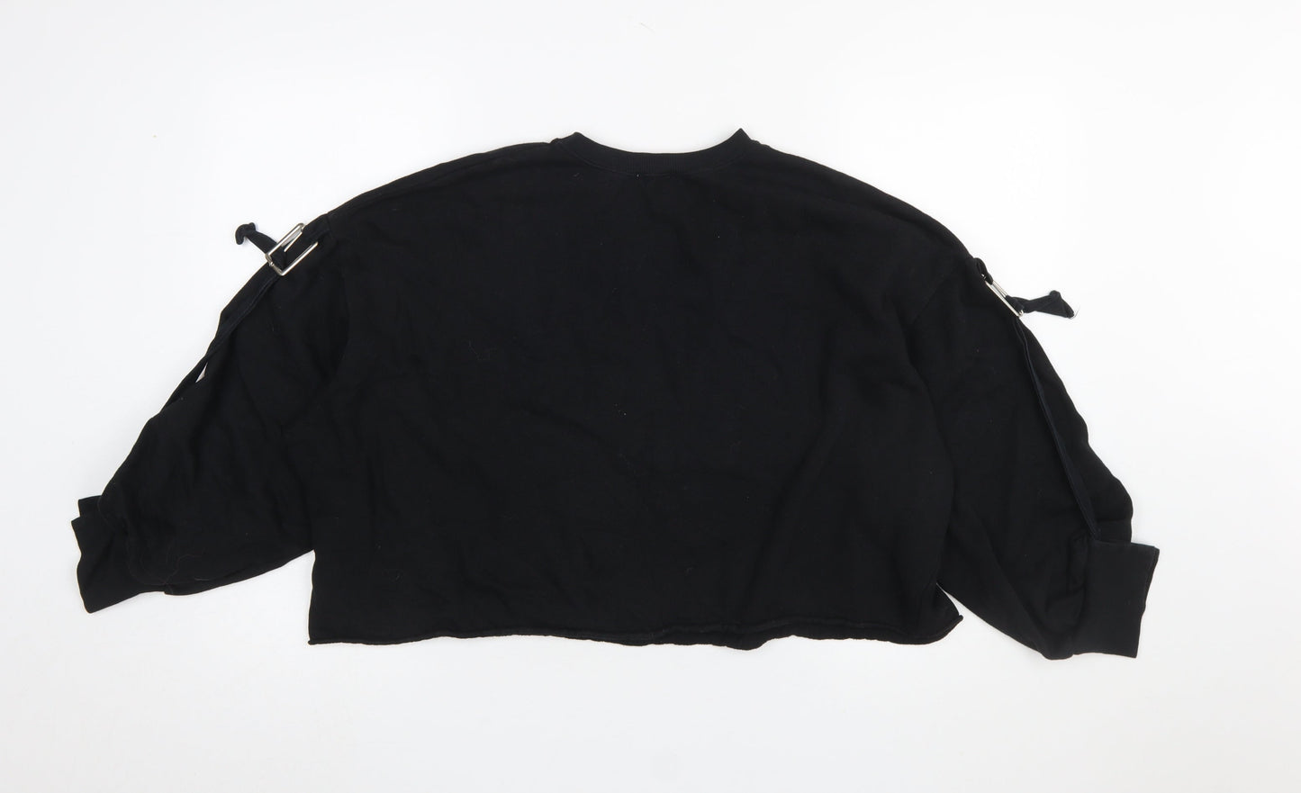 Womens UK Size S ZARA Trafaluc Black Pullover Sweatshirt