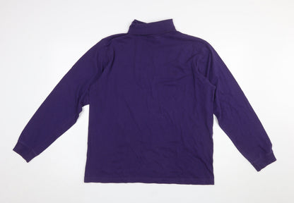 Mens UK Size M Cotton Traders Purple  T-Shirt
