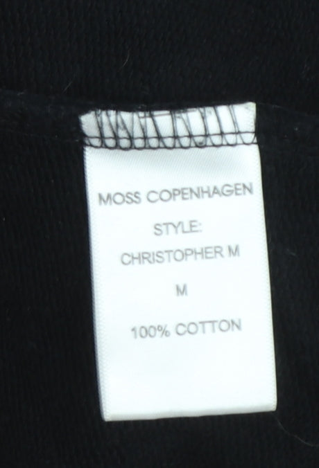 Mens UK Size M Moss Copenhagen Black Pullover Sweatshirt