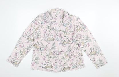 Disney Women’s Pink Bambi Floral Fleece Pyjama Top UK 12-14