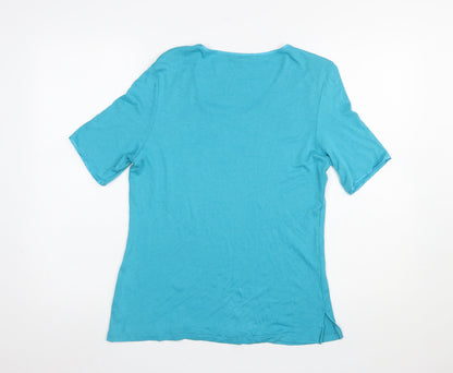 Womens UK Size M Patra Blue Basic T-Shirt