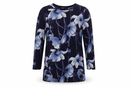 Womens UK Size 14 Isle Essentials Blue Basic T-Shirt