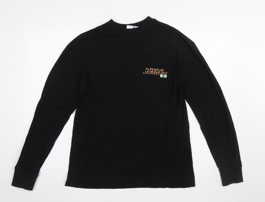 Mens UK Size XS COLLUSION Black  T-Shirt